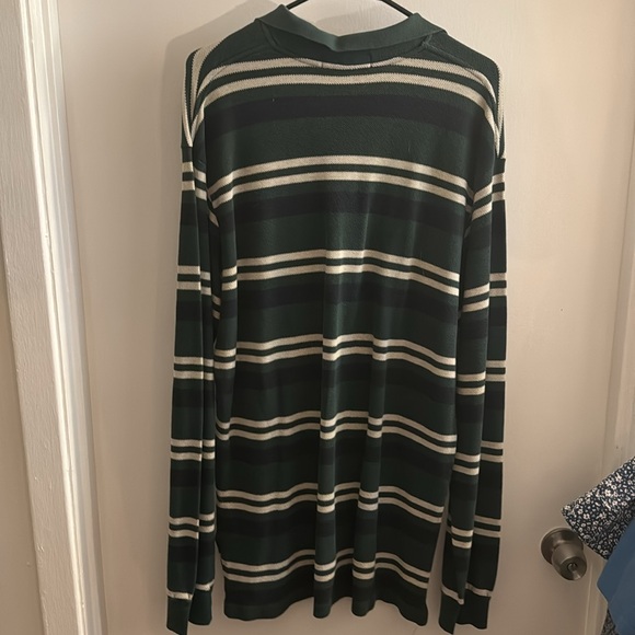 Polo Ralph Lauren Collared Shirt - Long Sleeve - Green w Stripes - XL - Picture 4 of 4
